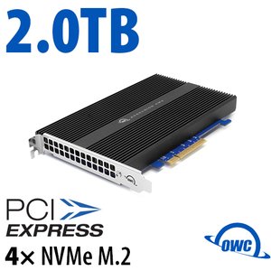 (*) 2.0TB OWC Accelsior 4M2 PCIe 3.0 NVMe M.2 SSD Storage Solution with SoftRAID