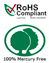 RoHS Logo, 100% Mercury Free Logo