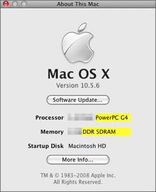 About This Mac - Mac mini 2005