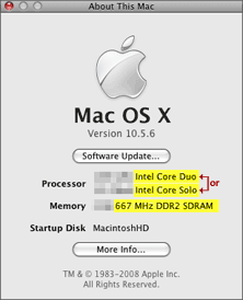 About This Mac - Mac mini 2006