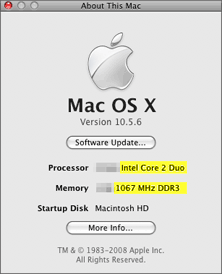 About This Mac - Mac mini 2009