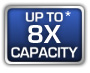 Up to 8X More Capacity