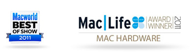 Macworld Best of Show 2011 / MacLife 2011 Award Winner Best Hardware