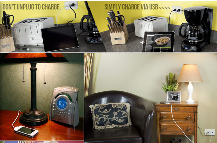 Don't unplug to charge Simply charge via USB