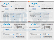 AJA benchmark results