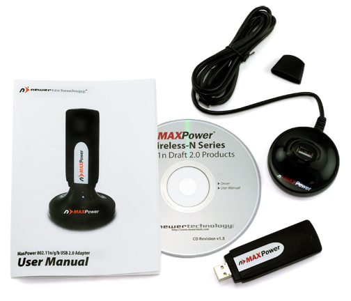 802.11n/g/b Wireless USB 2.0 Stick Adapter & Extension Cradle