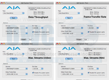 AJA benchmark results