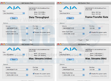 AJA benchmark results