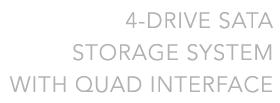 4-Drive SATA storage system with Quad interface