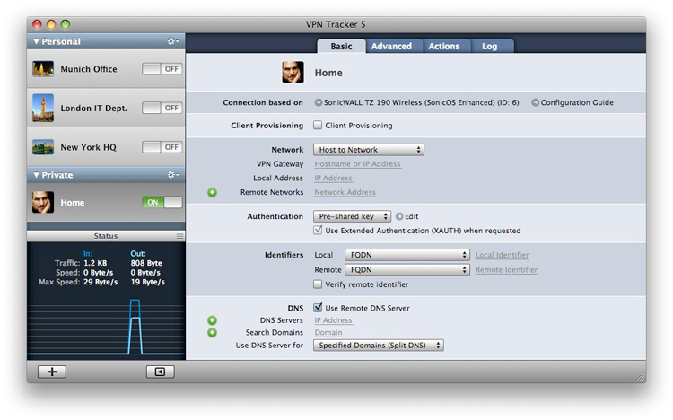 VPN Tracker’s main capabilities
