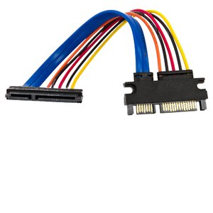 8-inch SATA 22 Pin Male to 22 Pin Female Data & Power Combination Extender Cable