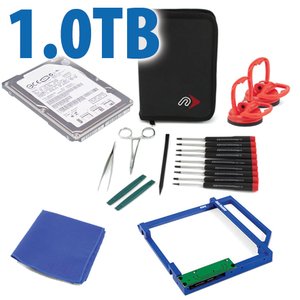1.0TB OWC DIY Optical Drive to HDD Upgrade Kit for iMac (2009 - 2011) with Seagate BarraCuda 7200RPM Hard Drive