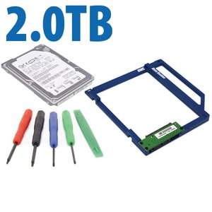 2.0TB OWC DIY Optical Drive to HDD Upgrade Kit for MacBook (2008 - 2010), MacBook Pro (2008 - 2012) with 2.5-inch 5400RPM Hard Drive