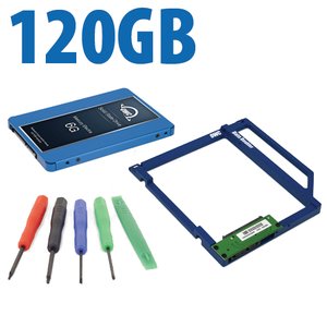 120GB OWC DIY HDD to SSD Upgrade Kit for MacBook Pro (2009 - 2013), MacBook (2008 - 2009) with OWC Mercury Electra 6G SSD