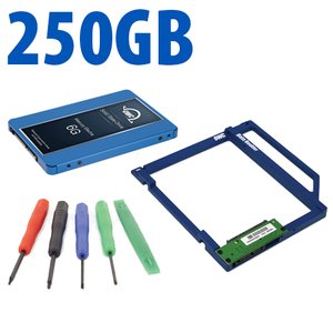 250GB OWC DIY HDD to SSD Upgrade Kit for MacBook Pro (2009 - 2013), MacBook (2008 - 2009) with OWC Mercury Electra 6G SSD
