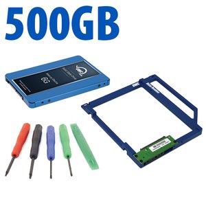 500GB OWC DIY HDD to SSD Upgrade Kit for MacBook Pro (2009 - 2013), MacBook (2008 - 2009) with OWC Mercury Electra 6G SSD