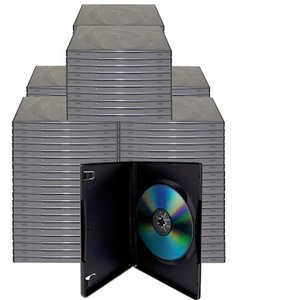 100 Black Single Disc Cases for CD/DVD Media - Package your DVD and CD projects like the studios do!