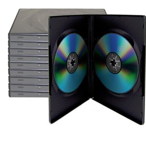 10 Black Dual Disc Cases for CD/DVD Media - Package your DVD and CD projects like the studios do!