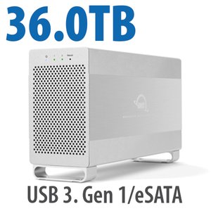 36.0TB OWC Mercury Elite Pro Dual Two-Drive RAID USB 3.2 (5Gb/s) + eSATA External Storage Solution