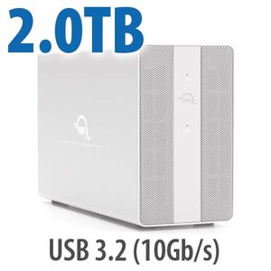2.0TB OWC Mercury Elite Pro Dual RAID Storage Solution with USB 3.2 (10Gb/s) + 3-Port Hub