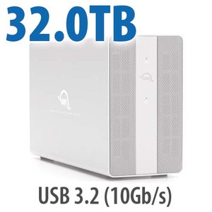 32.0TB OWC Mercury Elite Pro Dual RAID Storage Solution with USB 3.2 (10Gb/s) + 3-Port Hub