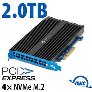 2.0TB OWC Accelsior 4M2 PCIe 3.0 NVMe M.2 SSD Storage Solution with SoftRAID