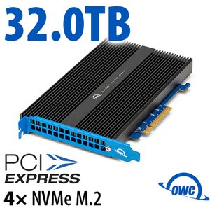 32.0TB OWC Accelsior 4M2 PCIe 3.0 NVMe M.2 SSD Storage Solution with SoftRAID