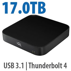 17.0TB (16.0TB HDD + 1.0TB NVMe) OWC miniStack STX Stackable Storage and Thunderbolt Hub Xpansion Solution