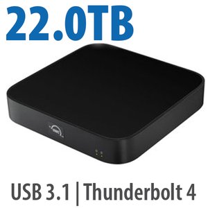 22.0TB (18.0TB HDD + 4.0TB NVMe) OWC miniStack STX Stackable Storage and Thunderbolt Hub Xpansion Solution