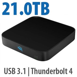 21.0TB (20.0TB HDD + 1.0TB NVMe) OWC miniStack STX Stackable Storage and Thunderbolt Hub Xpansion Solution