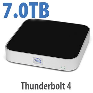 7.0TB (6.0TB HDD + 1.0TB NVMe) OWC miniStack STX Stackable Storage and Thunderbolt Hub Xpansion Solution - Silver