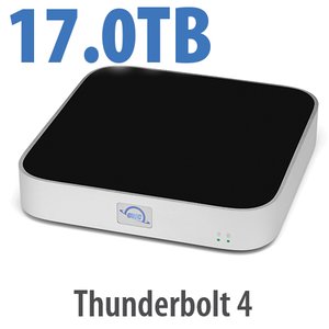 17.0TB (16.0TB HDD + 1.0TB NVMe) OWC miniStack STX Stackable Storage and Thunderbolt Hub Xpansion Solution - Silver