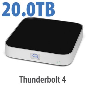 20.0TB (16.0TB HDD + 4.0TB NVMe) OWC miniStack STX Stackable Storage and Thunderbolt Hub Xpansion Solution - Silver