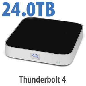 24.0TB (16.0TB HDD + 8.0TB NVMe) OWC miniStack STX Stackable Storage and Thunderbolt Hub Xpansion Solution - Silver