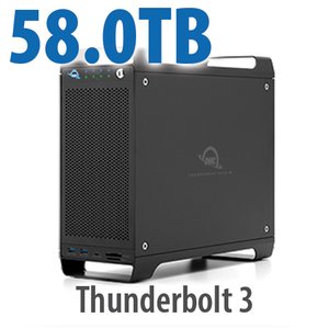58.0TB (1x2.0TB U.2 NVMe SSD, 7x8.0TB HDD) ThunderBay Flex 8 Thunderbolt 3 Storage Solution