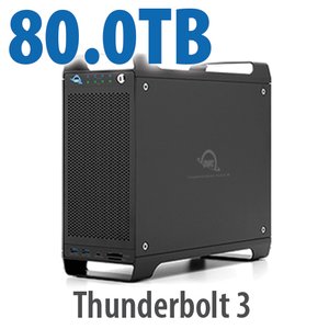 80.0TB (4x2.0TB U.2 NVMe SSD, 4x18.0TB HDD) ThunderBay Flex 8 Thunderbolt 3 Storage Solution