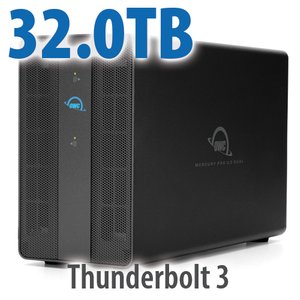 32.0TB (8 x 4.0TB) OWC Mercury Pro U.2 Dual AdvancedX8 High-Performance Thunderbolt NVMe SSD Array with SoftRAID