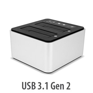(*) OWC Drive Dock USB 3.2 (10Gb/s) Dual Drive Bay Solution for 2.5-inch and 3.5-inch SATA Drives