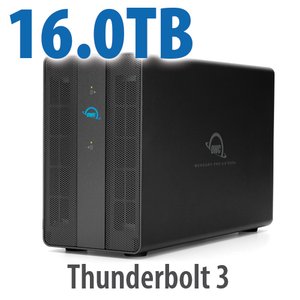 (*) 16.0TB OWC Mercury Pro U.2 Dual High-Performance Thunderbolt NVMe SSD External Storage Solution