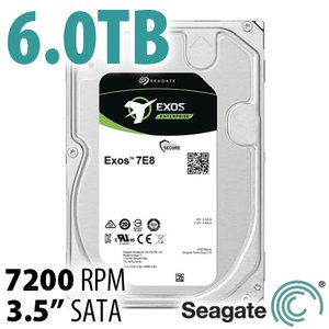 6.0TB Seagate Exos X18 Enterprise Class 3.5-inch SATA 6.0Gb/s 7200RPM SED (Self-Encrypting) Hard Disk Drive