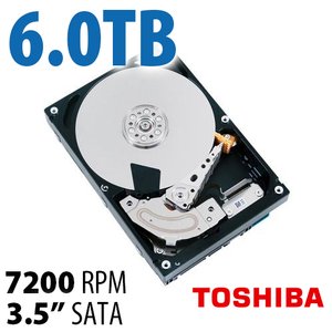 Toshiba 6.0TB MD08ADA Series 3.5-inch SATA 6.0Gb/s 7200RPM Hard Disk Drive