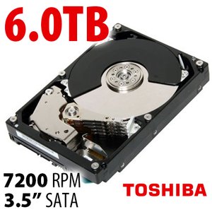 6.0TB Toshiba MG08-D Series 7200RPM SATA 6Gb/s 512e 3.5-inch Hard Drive