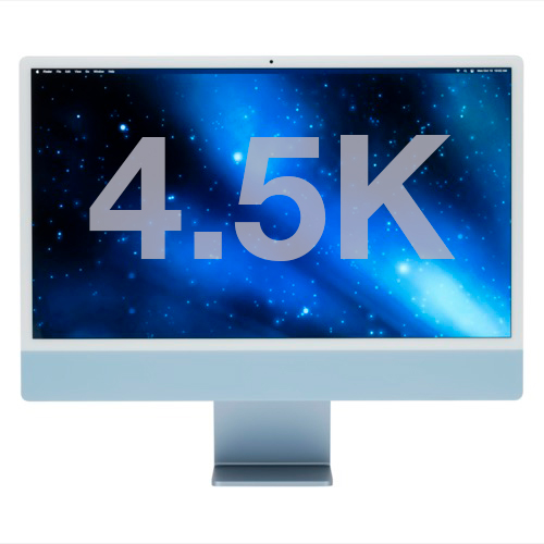 Apple 24" iMac Retina 4.5K (2021) 8-core Apple M1, Blue - Apple Factory Refurbished, Keyboard/Mouse sold separately