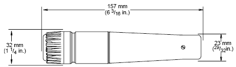 SM57 Instrument Microphone dimensions