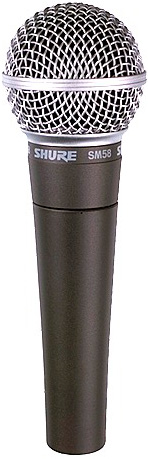 Shure SM58® unidirectional (cardioid) dynamic vocal microphone