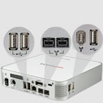 eSATA FireWire and USB ports