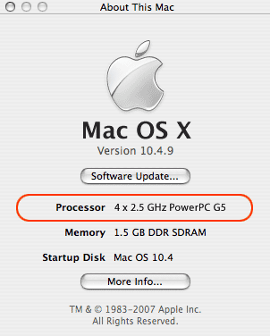 About Power Mac G5 4 x 2.5GHz