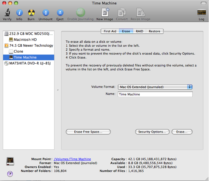 On the left chose the drive or partition you are looking to delete then click the button for "Security Options"