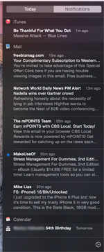 Notification Center Today Info