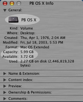 The OS X Partition